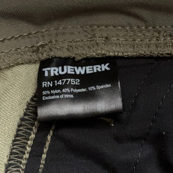 Truewerk Pants Womens 4 Short T2 WerkPant Stretch Work Cargo Utility Army Green - Picture 6 of 6